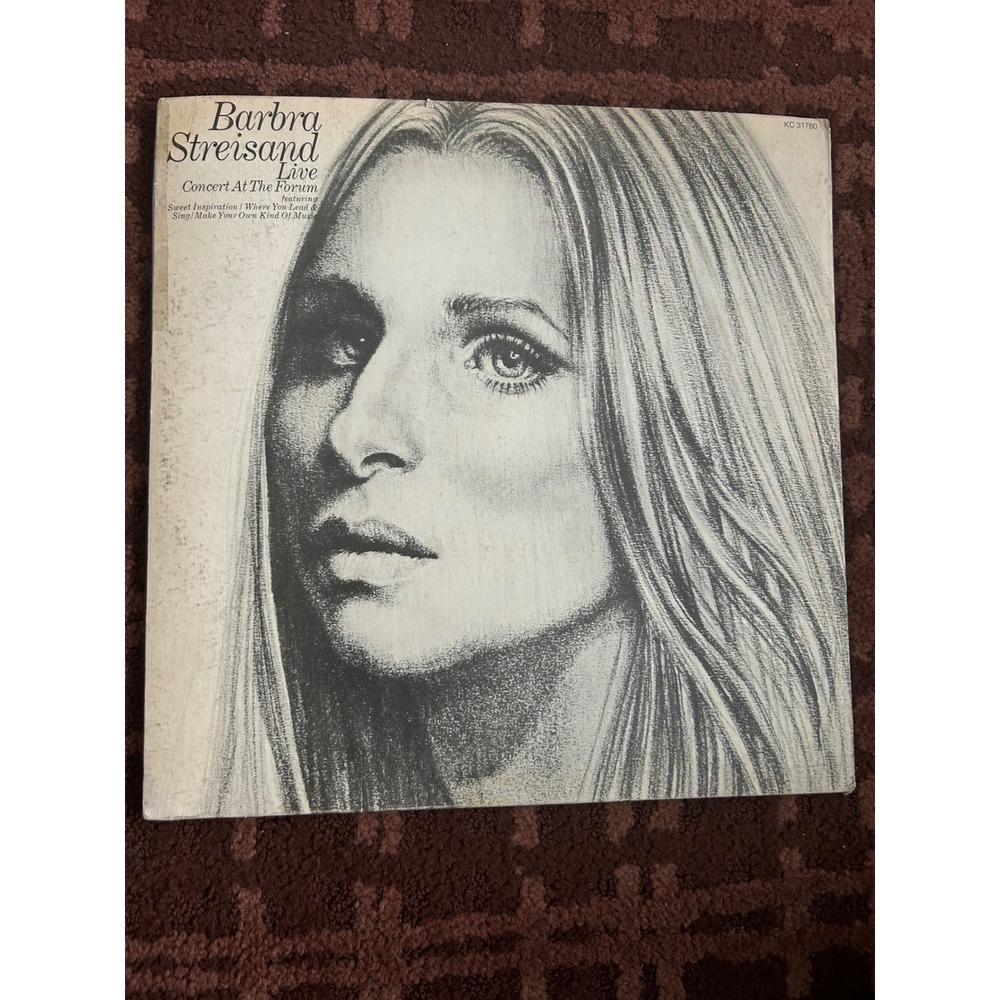 Barbra Streisand Live Concert The Forum Vinyl‎ LP Poster KC 31760 1972 Columbia